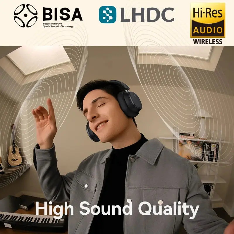 BASEUS H1 PRO | Cancelamento de ruído ativo | Alta aprovação no código LHDC