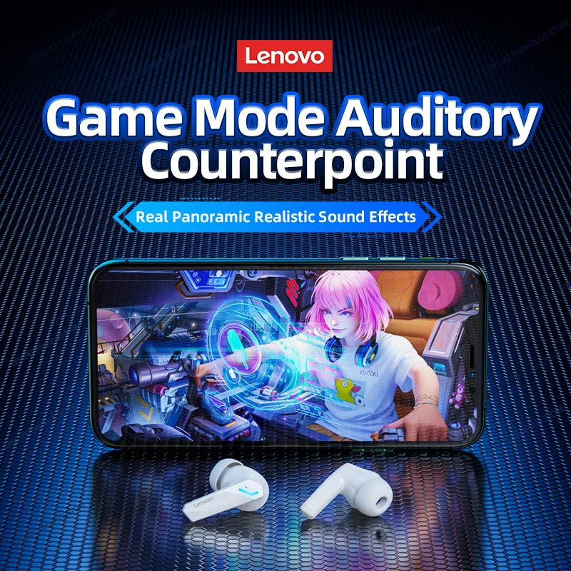 Lenovo GM2 PRO | Bluetooth 5.3 | Baixa Latência | Gaming Headset com Microfone